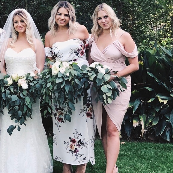 Missguided Dresses & Skirts - white bardot frilled detail maxi dress